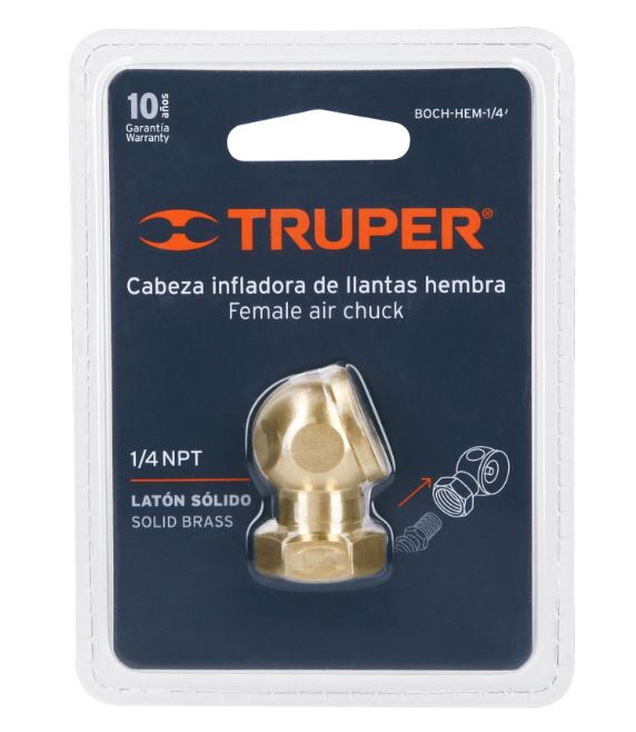 7501206619810 - CABEZA INFLADORA DE LLANTAS HEMBRA 1/4