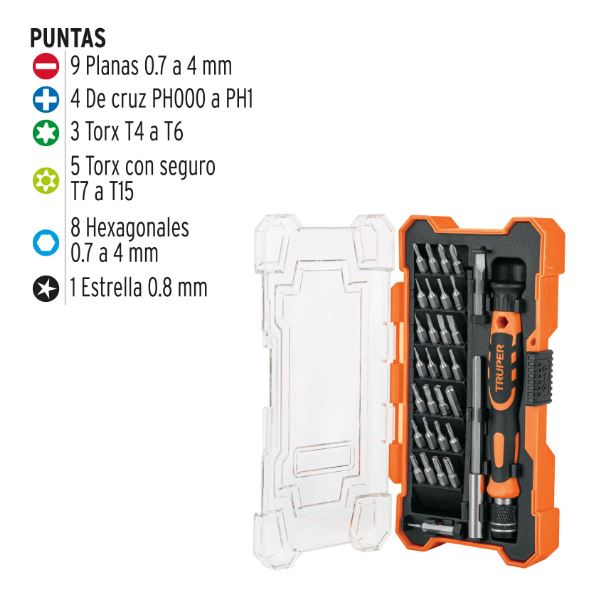 7506240640448 - JUEGO X 42PUNTAS DESARMADOR DE JOYERO (14163) TRUPER